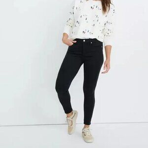 Madewell 9” High Rise Black Skinny Jeans